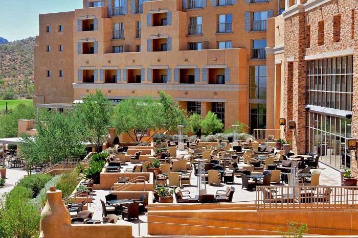 Outdoor area of Salud Patio at the JW Marriott Star Pass Hotel