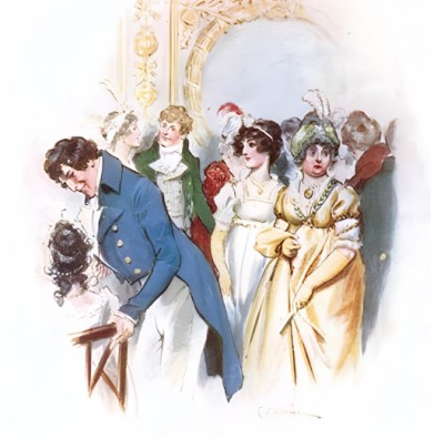 Catherine Morland and Mrs. Allen at the Assembly Rooms.