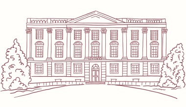 English Great House line drawing