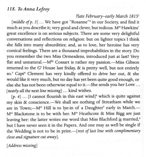 Jane Austens Letters