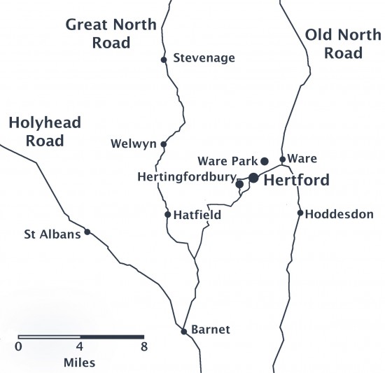 Hertford detail map