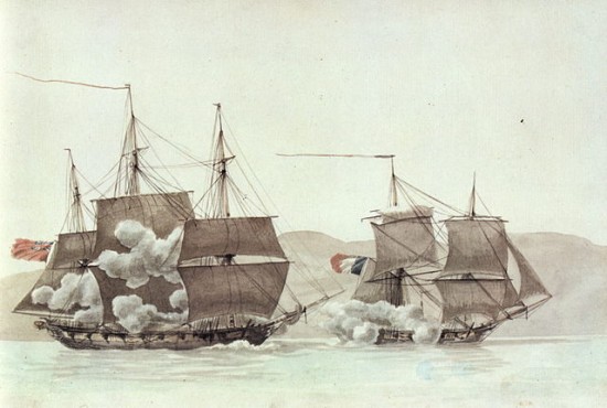 Fig. 3 La Ligurienne vs HMS Peterel