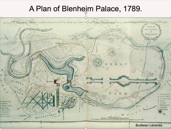 1789 Plan of Blenheim Palace