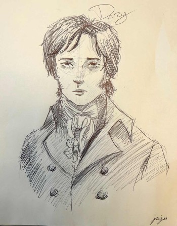 Student Drawing of Mr. Darcy