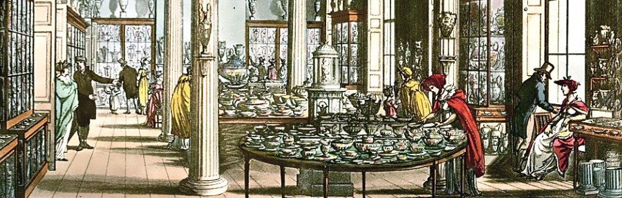 Wedgwood's Rooms, London, from R. Ackermann's The Repository of Arts, Literature, Commerce, Manufactures, Fashions and Politics